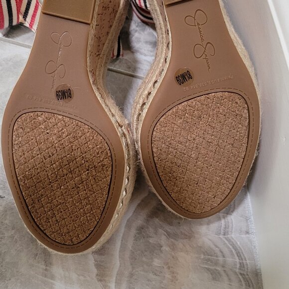 Jessica Simpson Alinda Ankle Strap Studded Heel Wedge - Picture 5 of 6